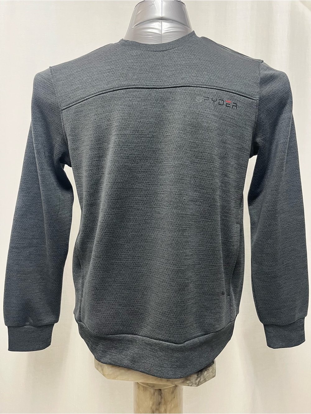 Spyder Men's Crewneck Sweater in Dark Charcoal Gray size S   1147